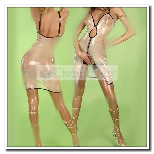Abito slip lattice davanti