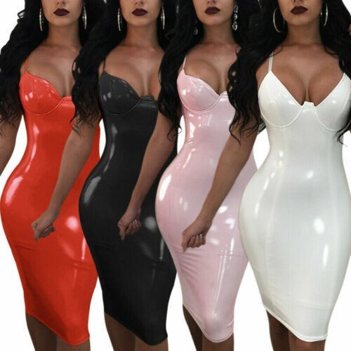 Vestito donna sexy - wet, look