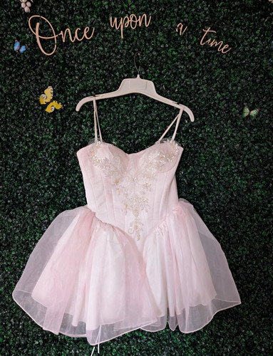 Abito corto tulle corsetto - corto,