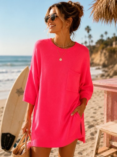 Abito tunica gianni bini rosa - abito,