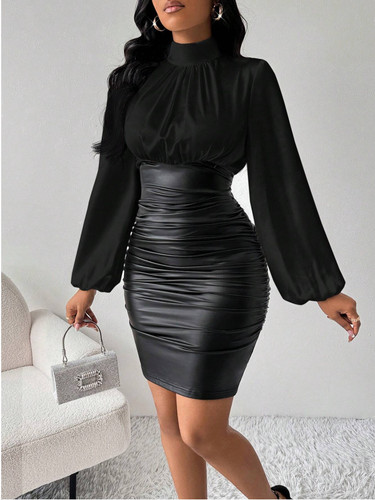 Mini abito nero donna elegante - donna,