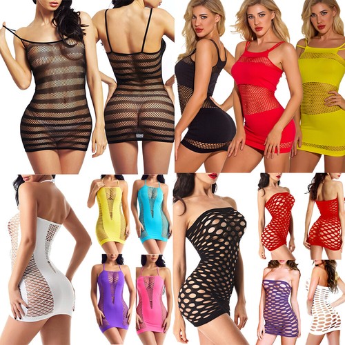 Vestito calza body rete - vestito,