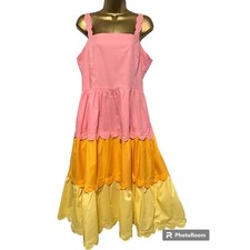 Abito Scallop Colorblock