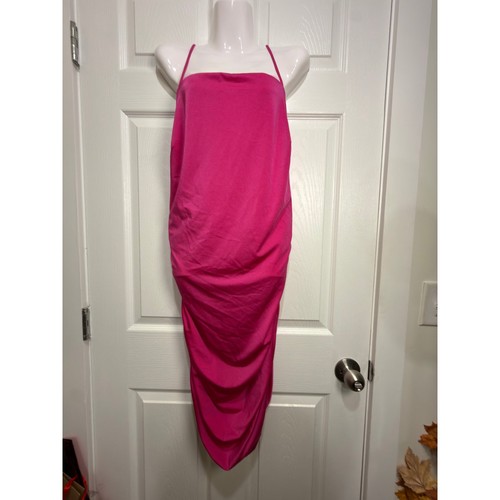 Abito midi rosa caldo - , raso